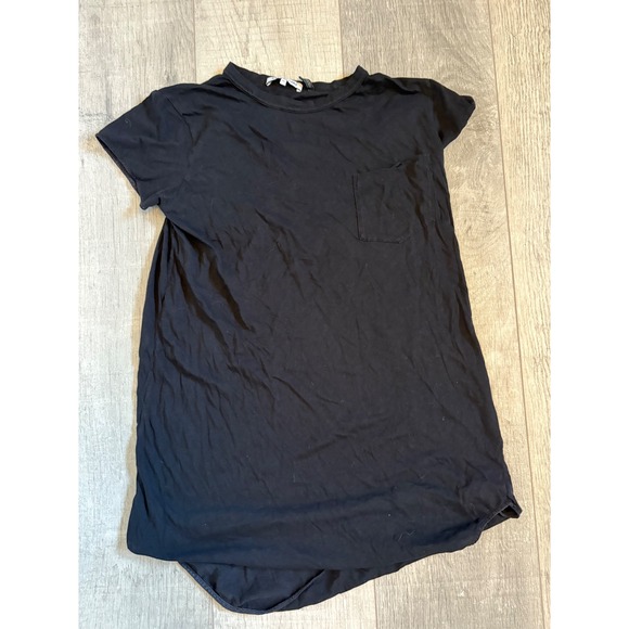 Helmut Lang Women's Black Short Sleeve Crew Neck Tunic T-Shirt Size XS - Picture 1 of 4